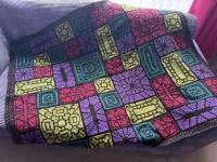 Stained Glass Mosaic Crochet Blanket