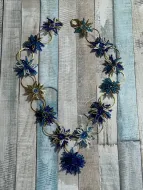 Handmade Beadwoven Flower Link Necklace