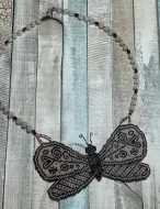 Handmade Beadwoven Butterfly Necklace