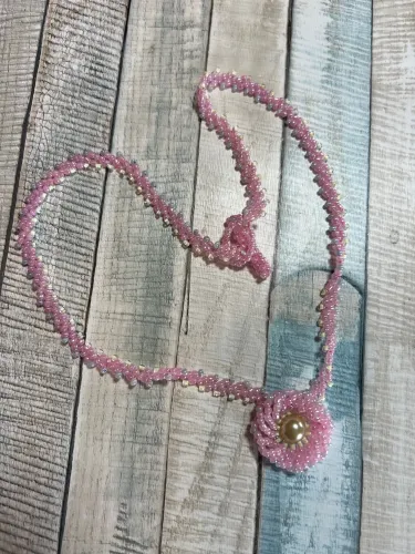 Handmade Beadwoven Delicate Flower Necklace