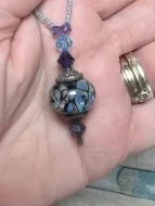 Handmade Lampwork Glass Bead Necklace