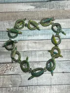 Handmade Beadwoven Toggle Link Necklace
