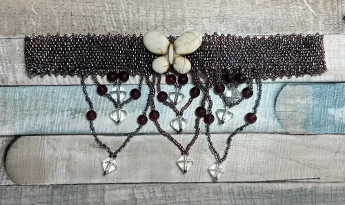 Handmade Beadwoven Butterfly Choker