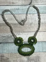 Handmade Funky Frog Necklace