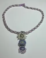Handmade Beadwoven Flower Trio Necklace